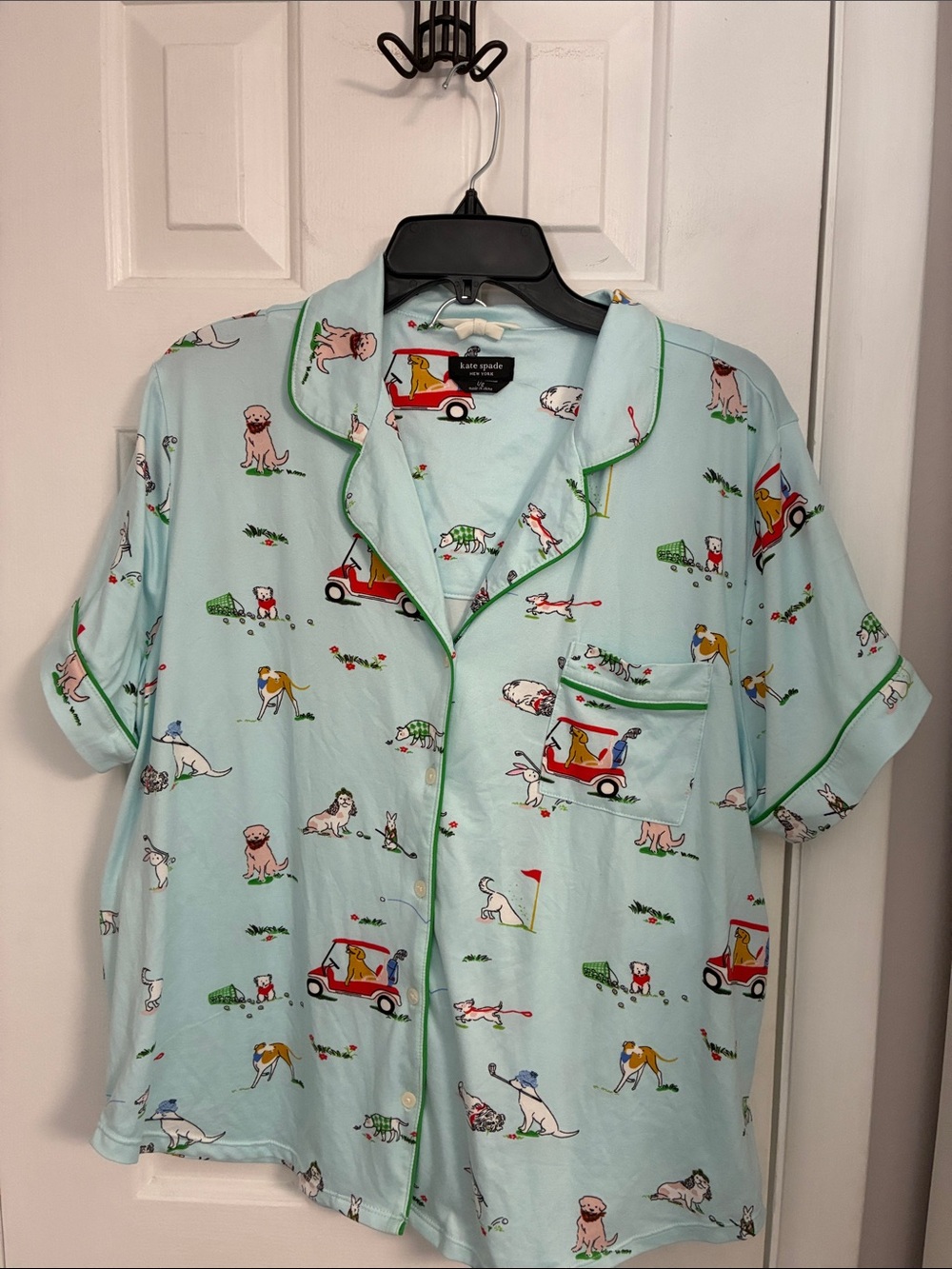 kate spade Dog & bunny golf Print Pajama set
